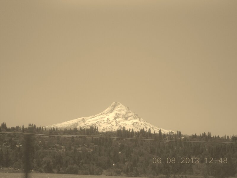 Snow-capped Mountain — Brown, Hazy