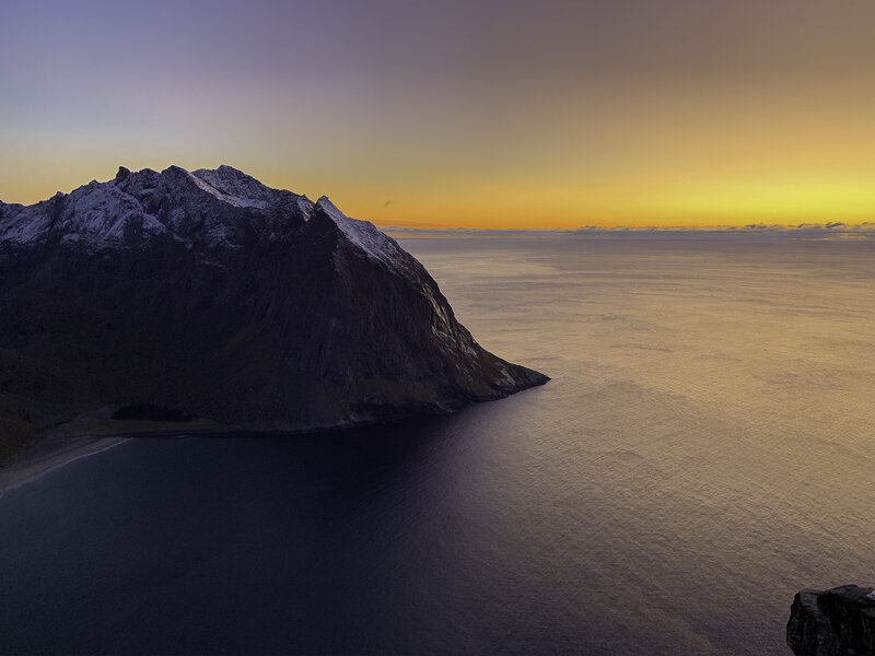 Snow-capped Mountain Cliff