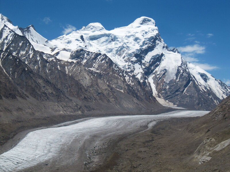 Snow-capped Mountain Glacier — Blue