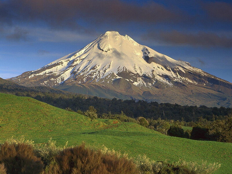 Snow-capped Mountain — Green, Dramatic, Afternoon, Photograph