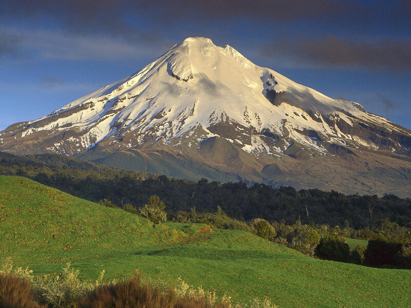 Snow-capped Mountain — Green, Serene