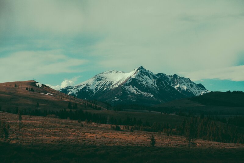 Snow-capped mountain landscape