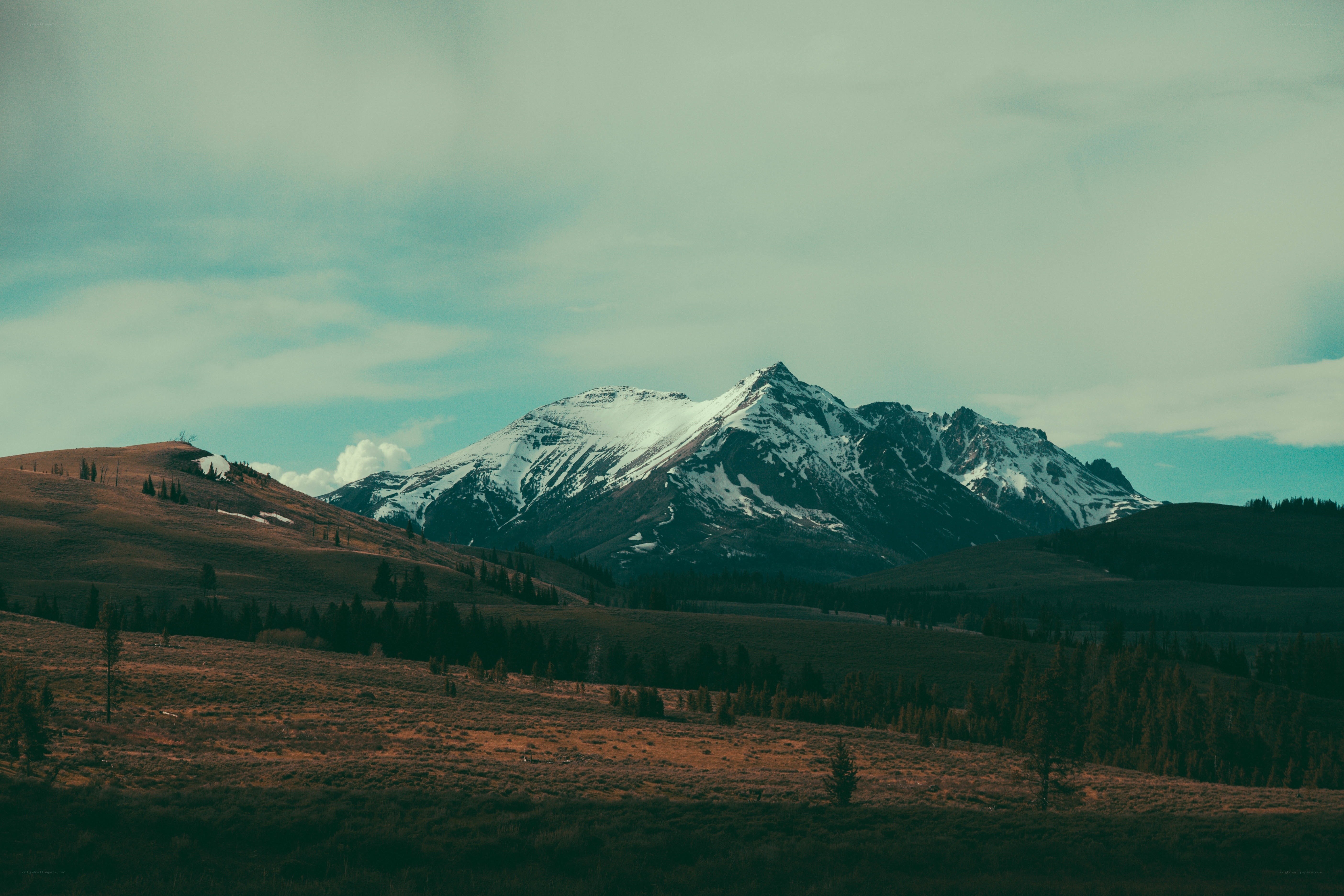 Snow-capped mountain landscape