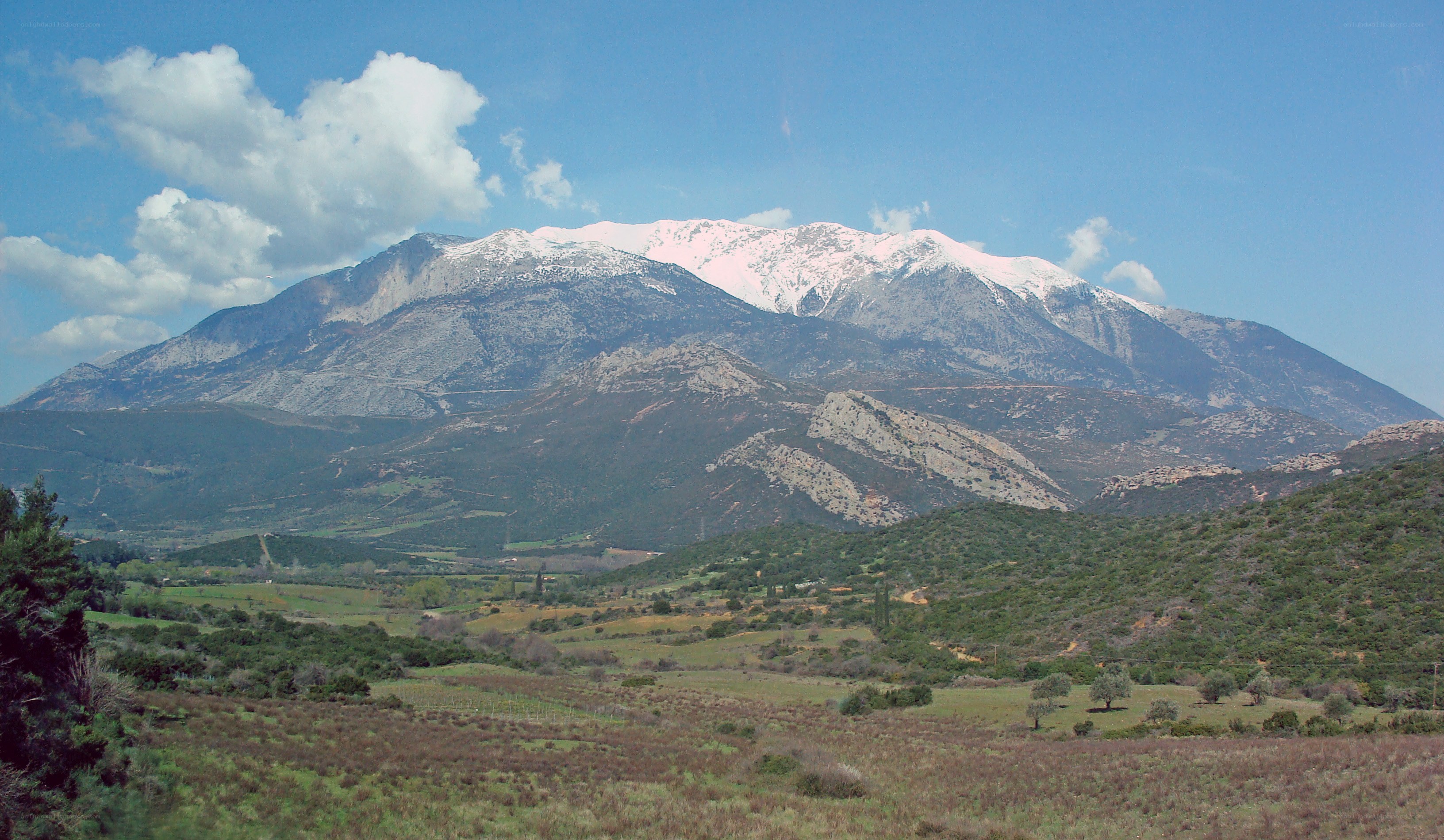 Snow-capped mountain landscape