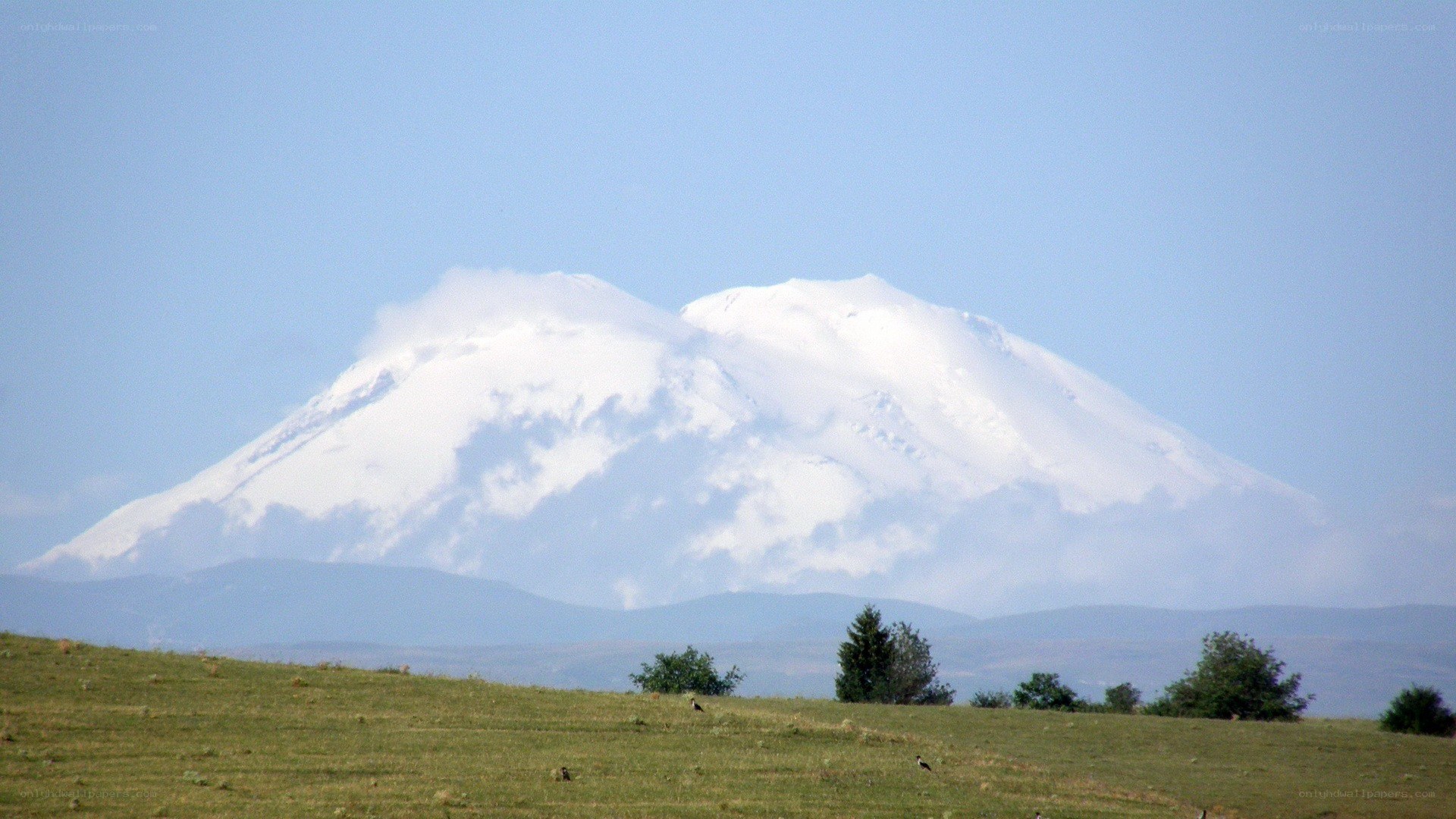 Snow-capped mountain landscape