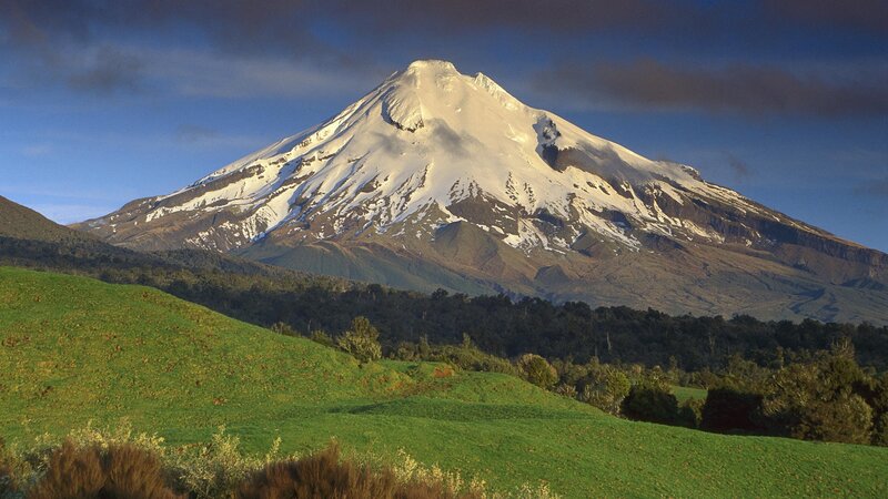 Snow-capped mountain landscape