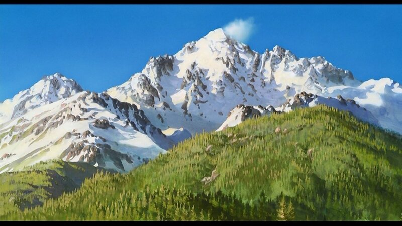 Snow-capped mountain landscape