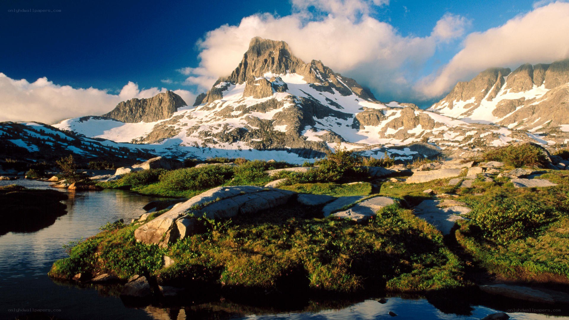 Snow-capped mountain landscape
