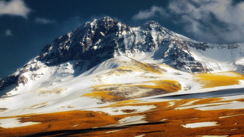 Snow-capped mountain landscape