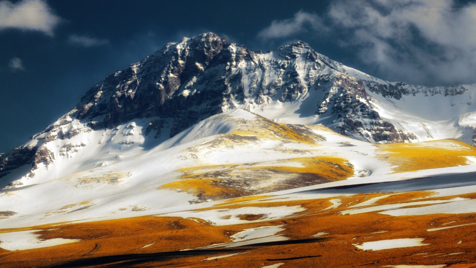 Snow-capped mountain landscape