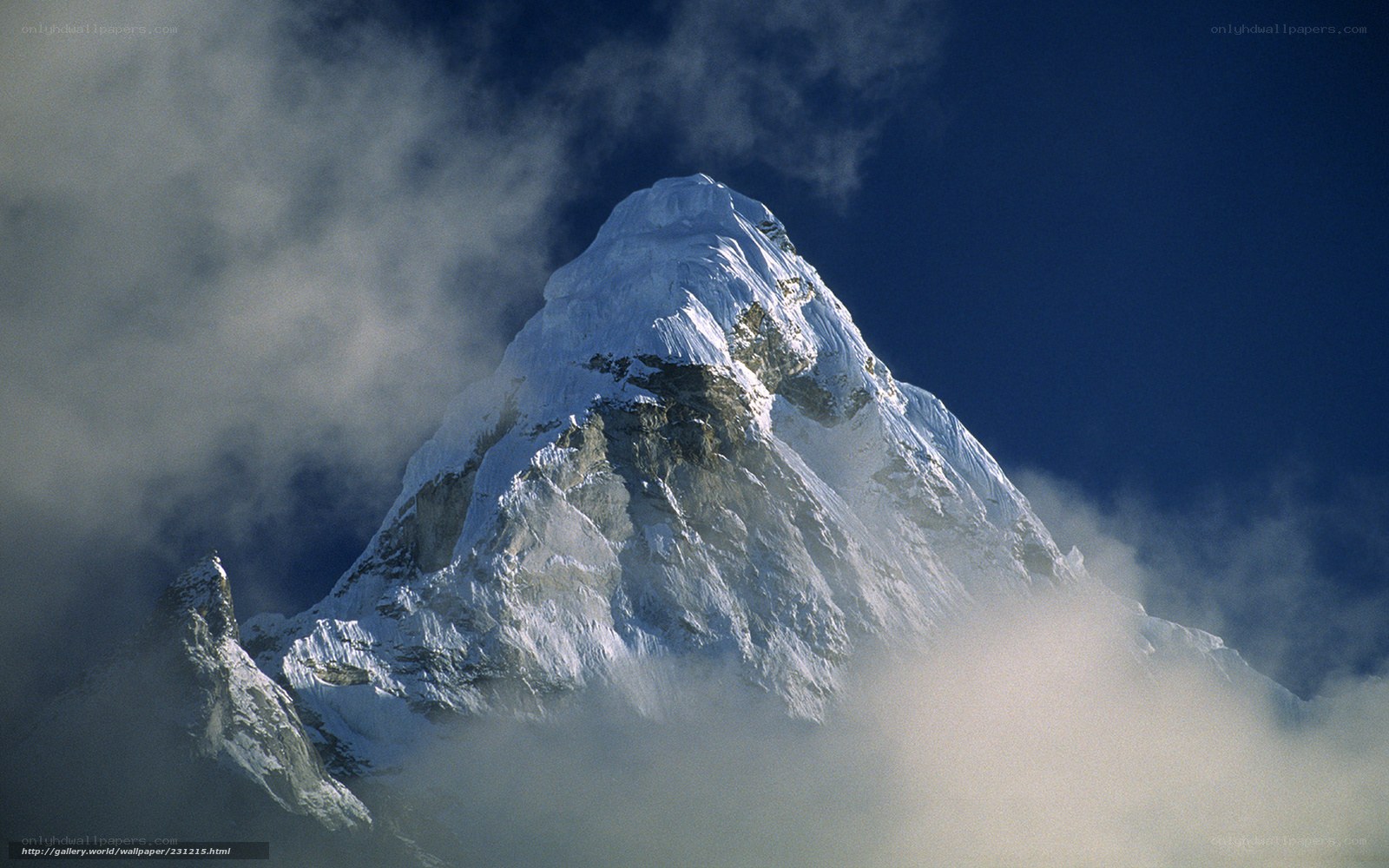 Snow-capped mountain peak
