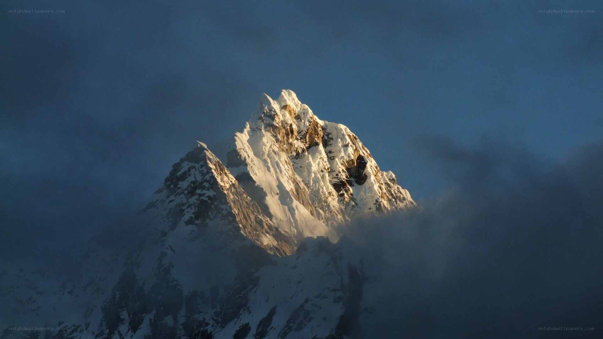 Snow-capped mountain peak