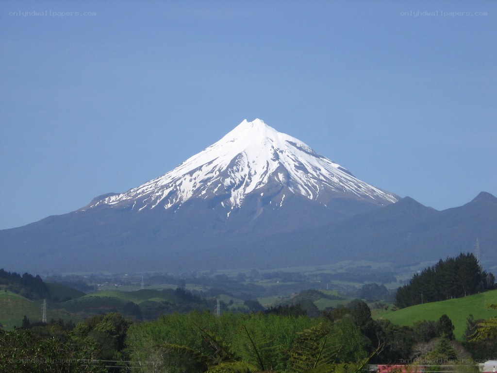 Snow-capped mountain peak