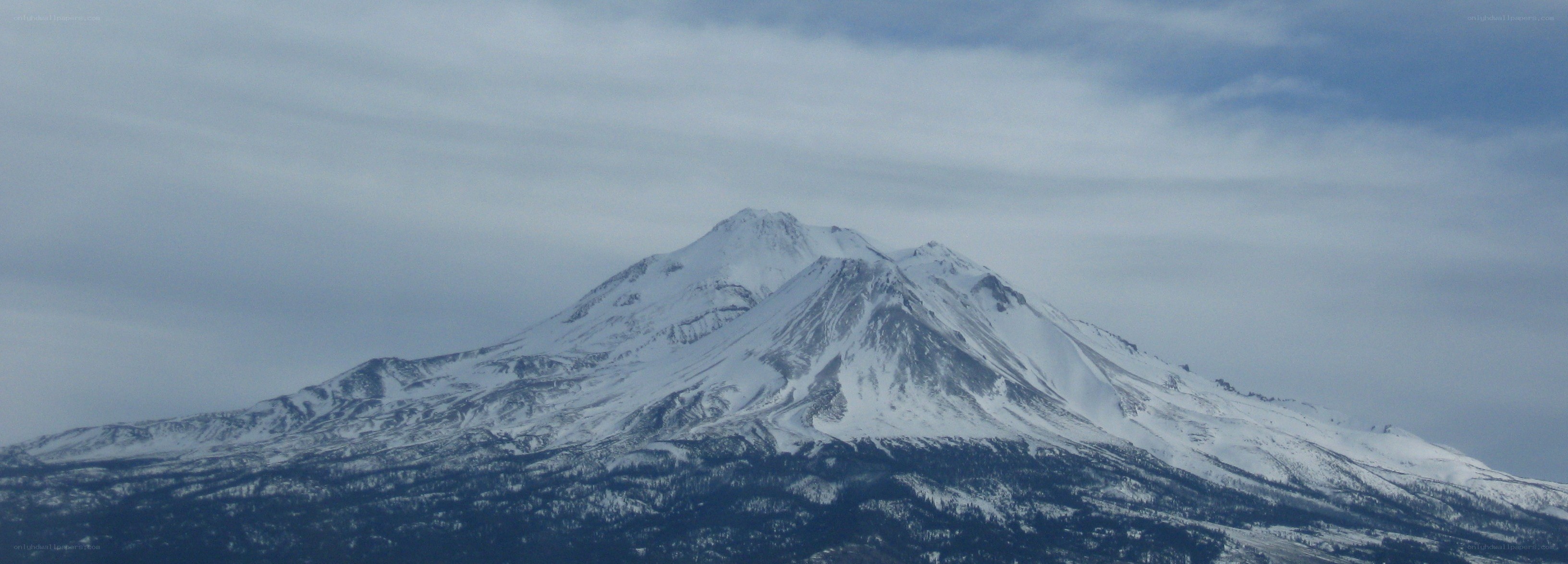Snow-capped mountain peak