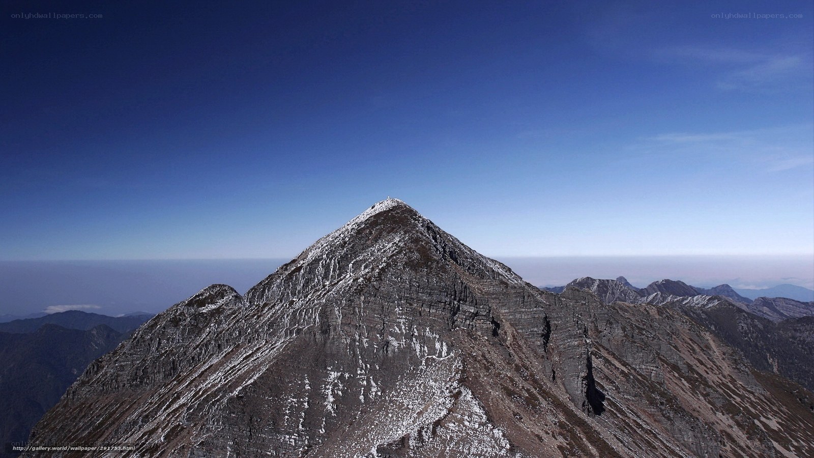 Snow-capped mountain peak