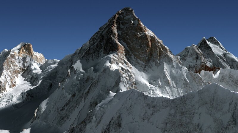 Snow-capped mountain peak