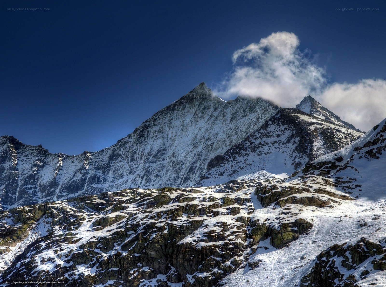 Snow-Capped Mountain Peak