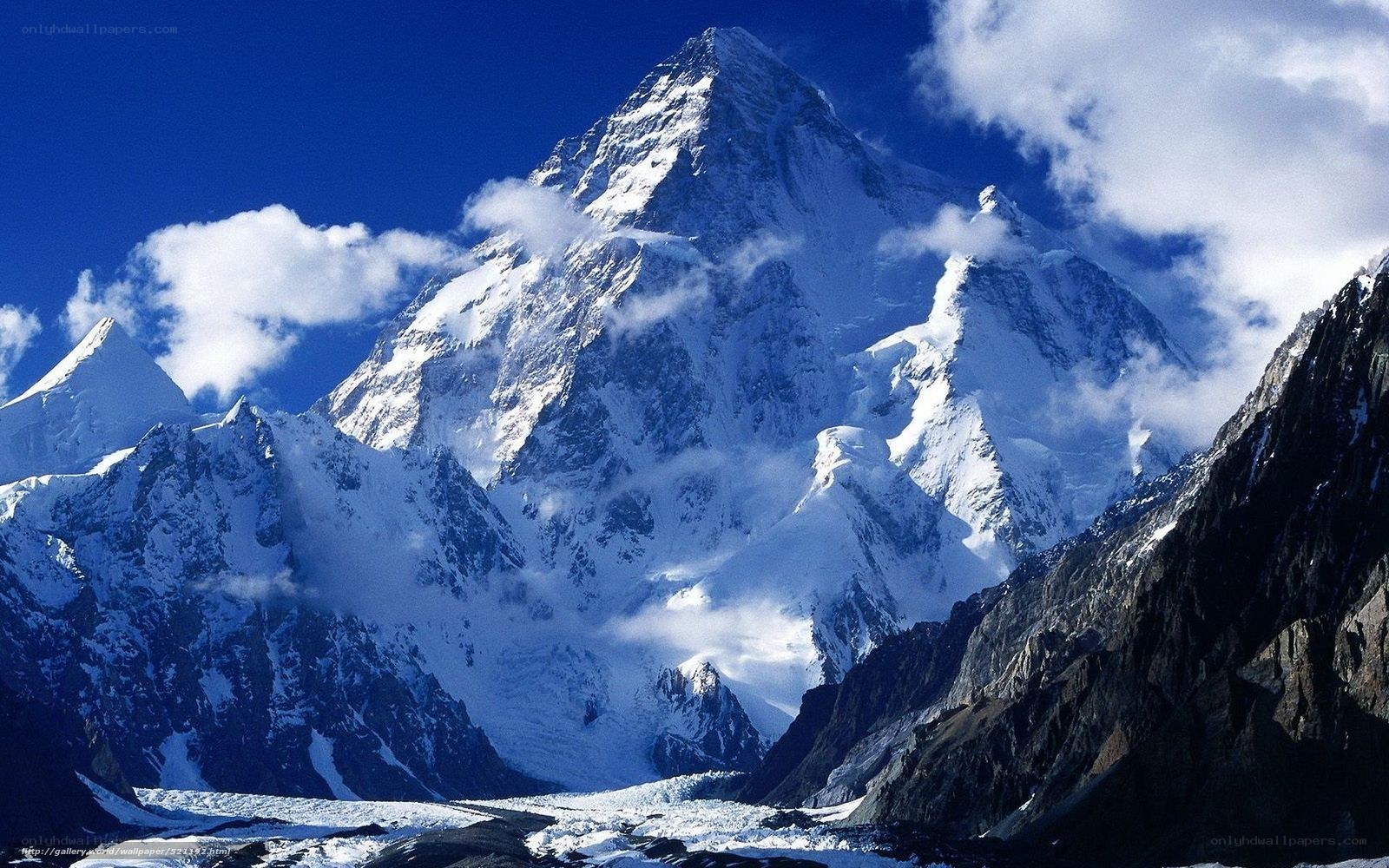 Snow-capped mountain peak