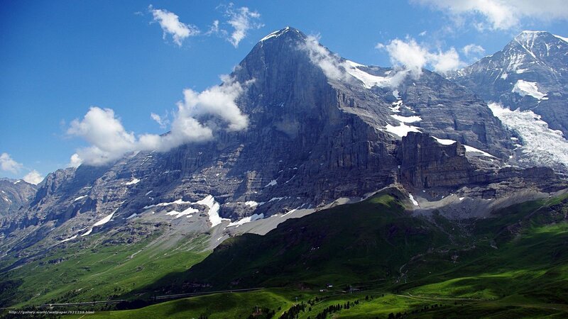 Snow-capped mountain peak