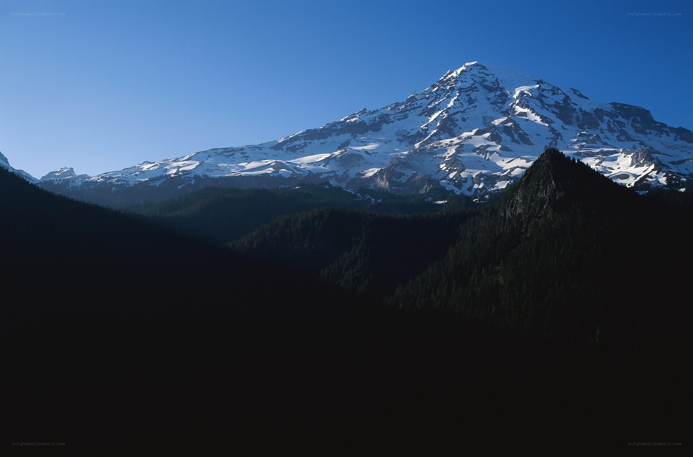 Snow-capped mountain peak