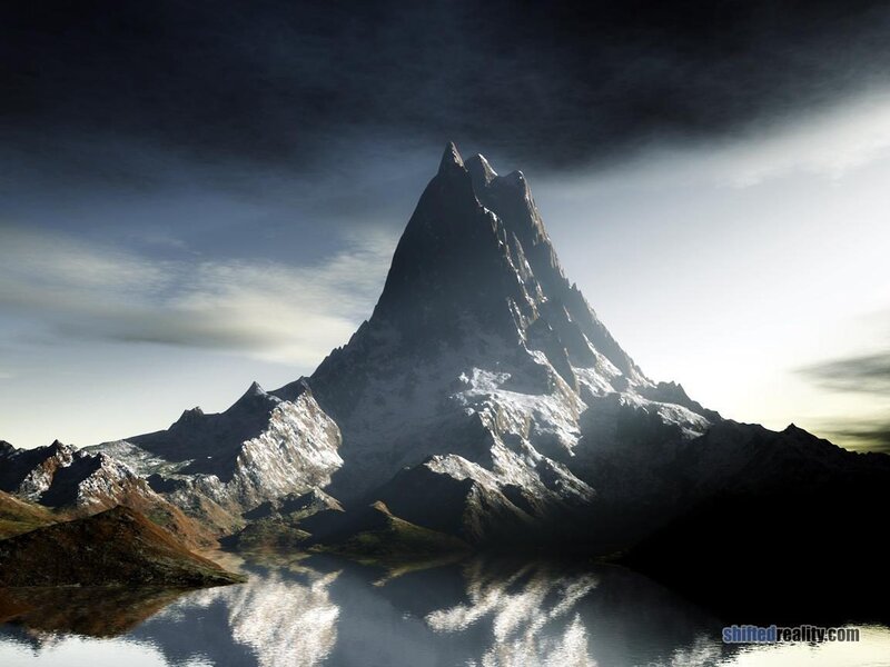 Snow-capped mountain peak