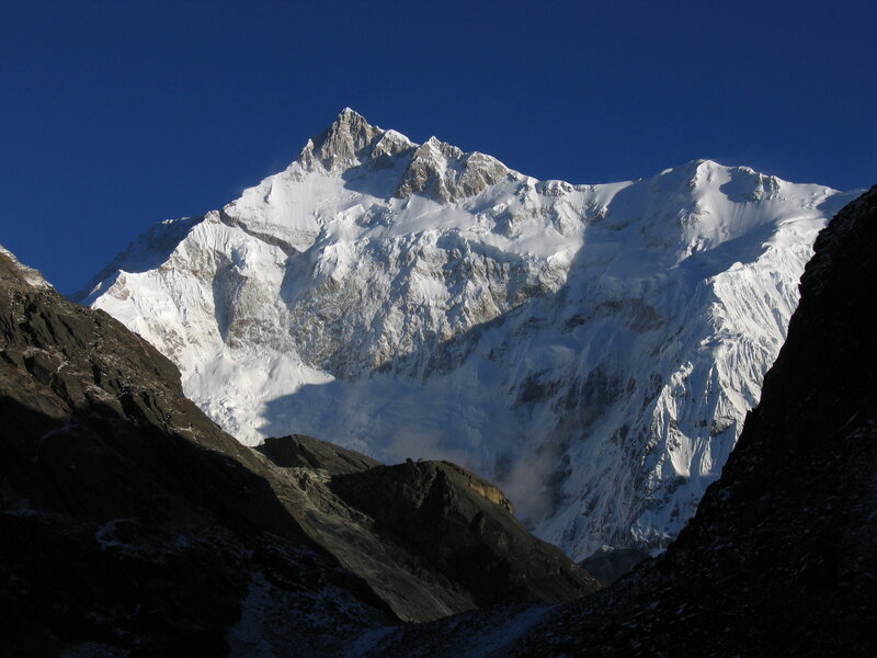 Snow-capped mountain peak