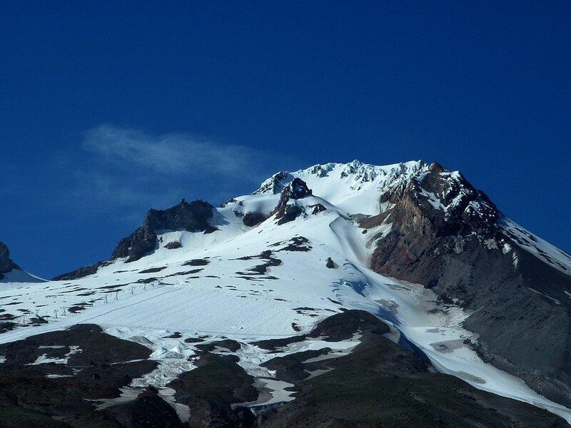 Snow-capped mountain peak