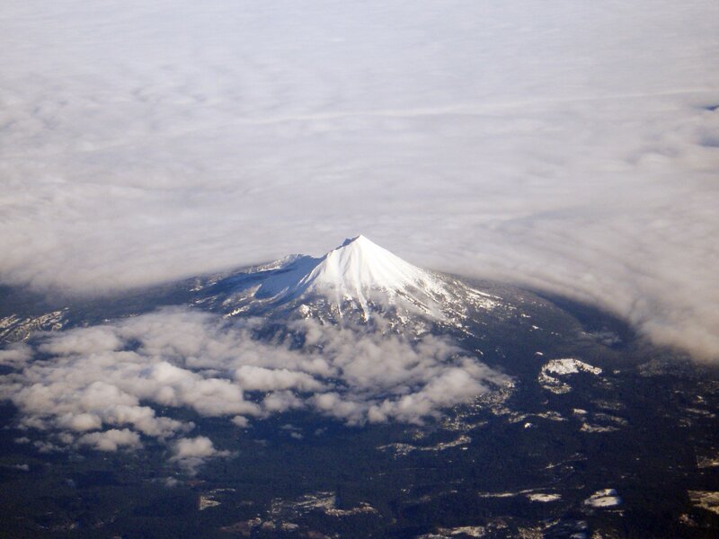 Snow-capped mountain peak
