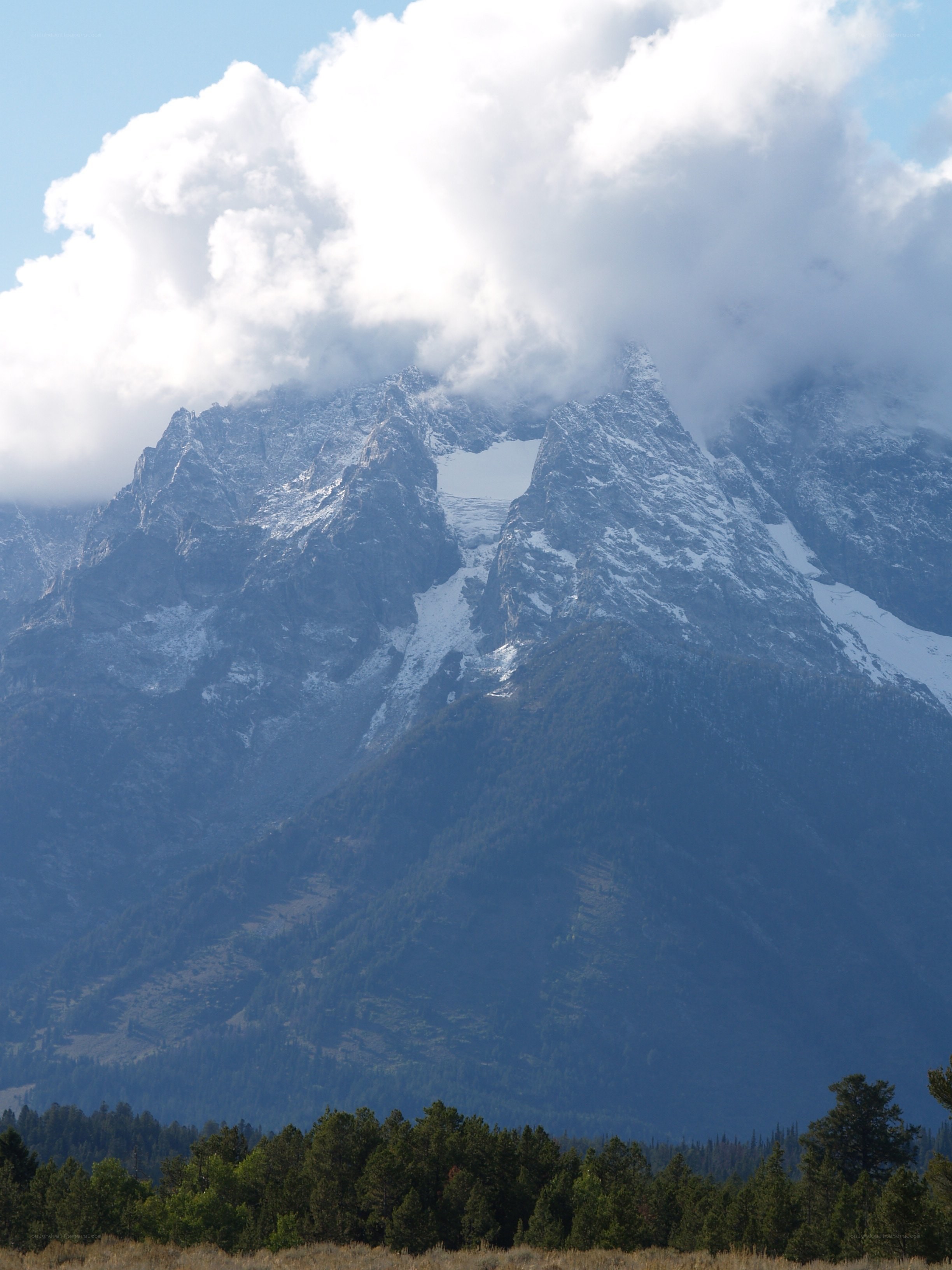 Snow-capped mountain peak