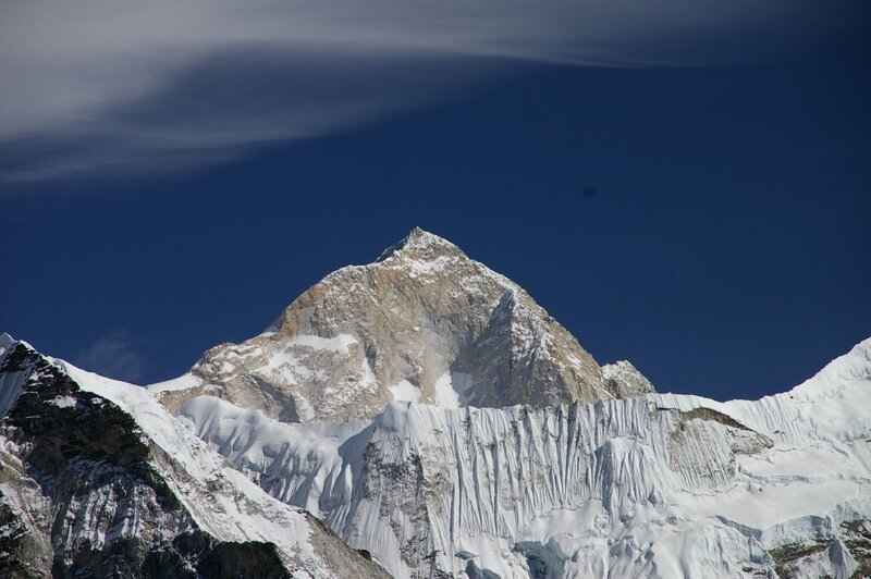 Snow-capped mountain peak