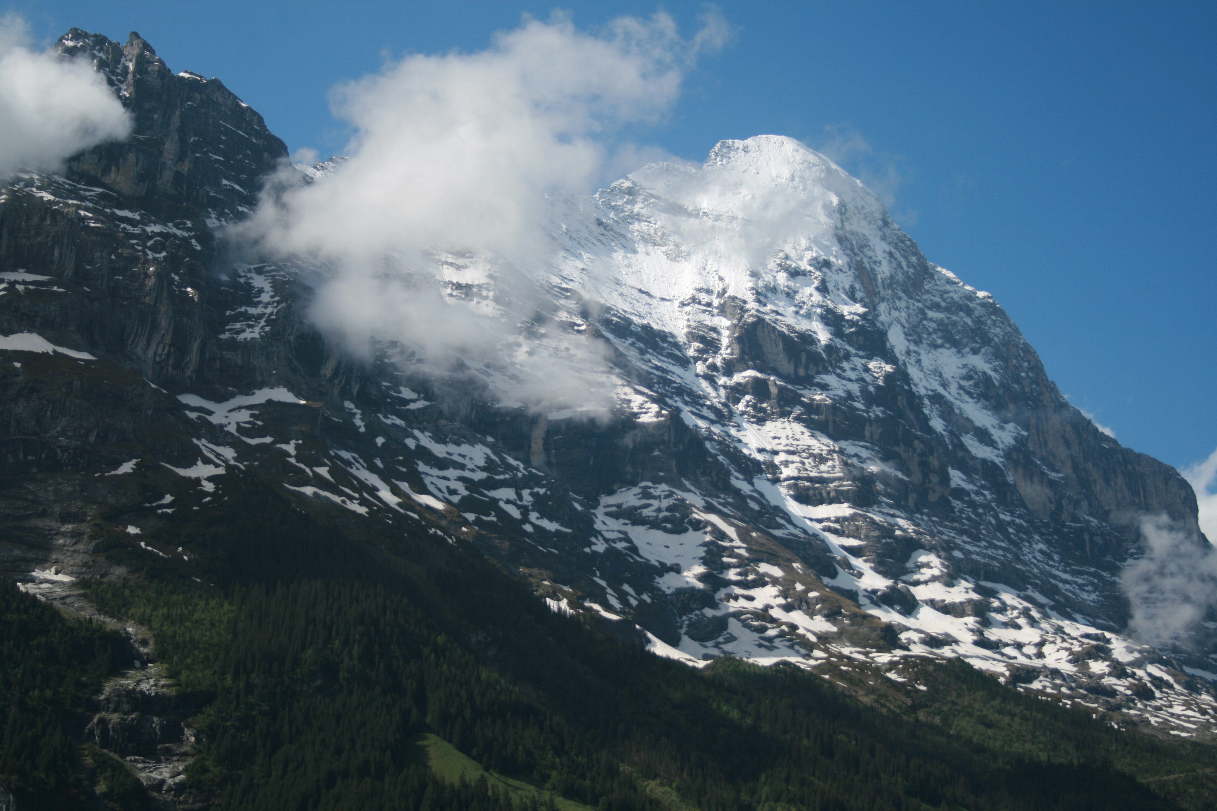 Snow-capped mountain peak