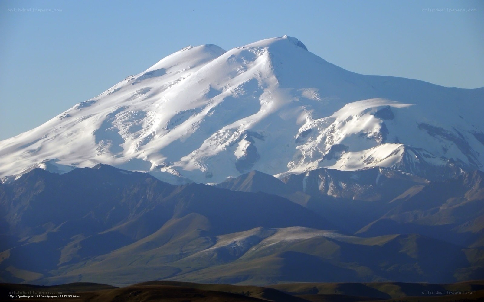 Snow-capped mountain peak