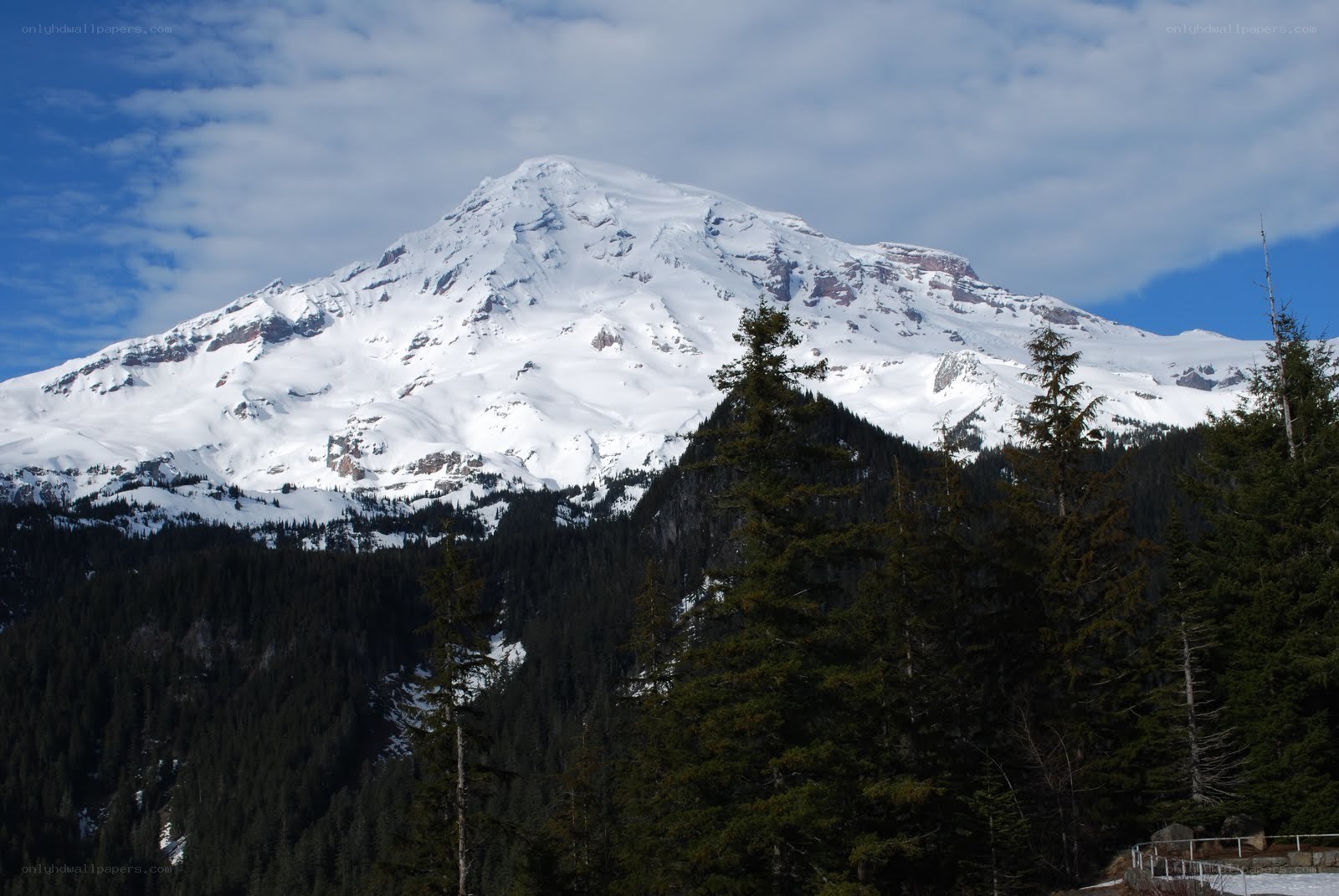 Snow-capped mountain peak