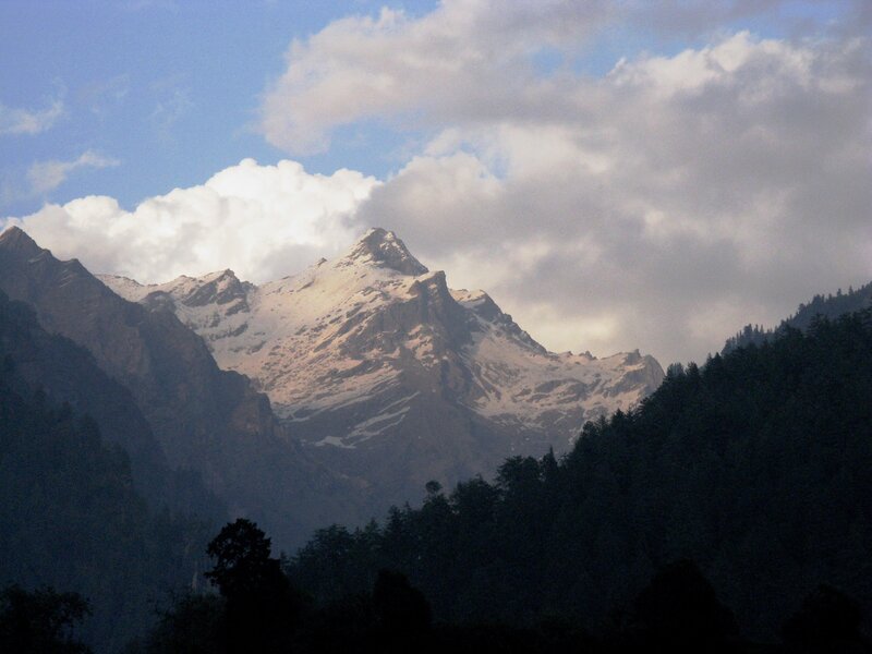 Snow-capped Mountain Peak — Blue, Dramatic, Afternoon