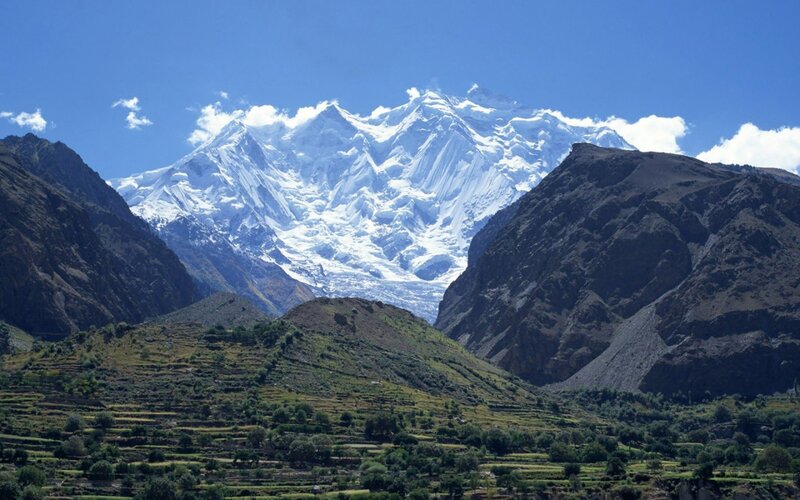 Snow-capped Mountain Peak — Blue, Serene, Afternoon, Photograph, Mountains