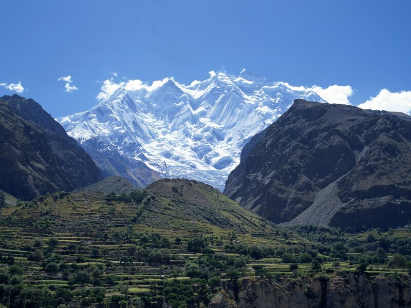 Snow-capped Mountain Peak — Blue, Serene, Afternoon, Photograph, Valley, Glacier