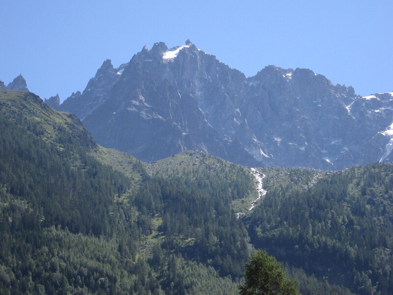 Snow-capped Mountain Peak — Green, Serene, Afternoon, Photograph, Forest, Valley