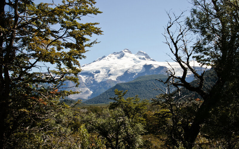 Snow-capped Mountain Peak — Green, Serene, Afternoon