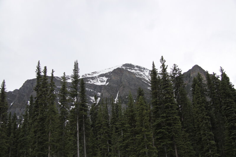 Snow-capped Mountain Peak — Green, Serene, Photograph
