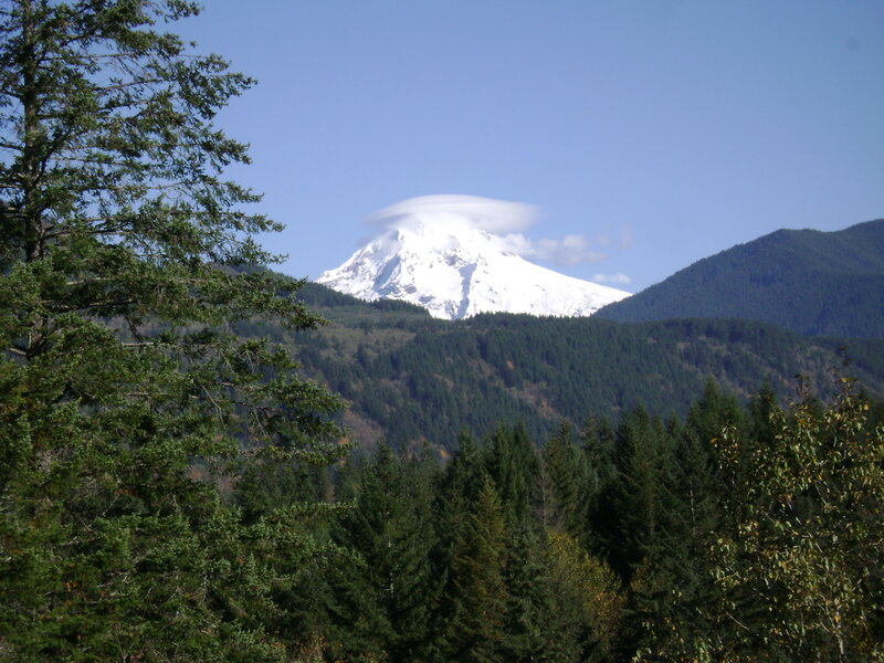 Snow-capped Mountain Peak — Green, Serene