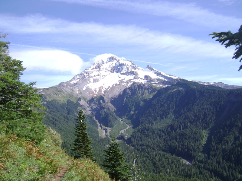 Snow-capped Mountain Peak — Green