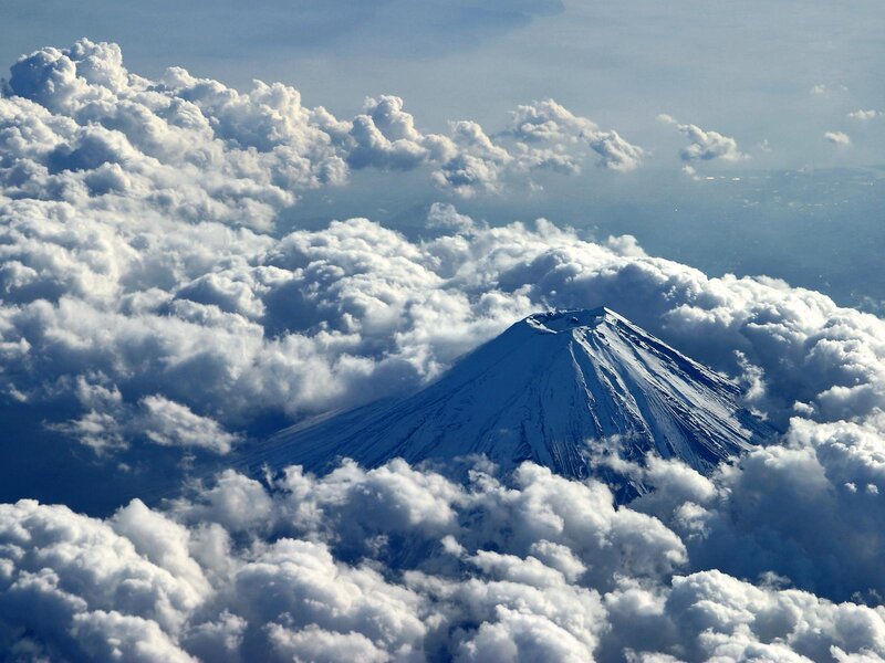 Snow-capped Mountain Peak — White, Serene, Photograph