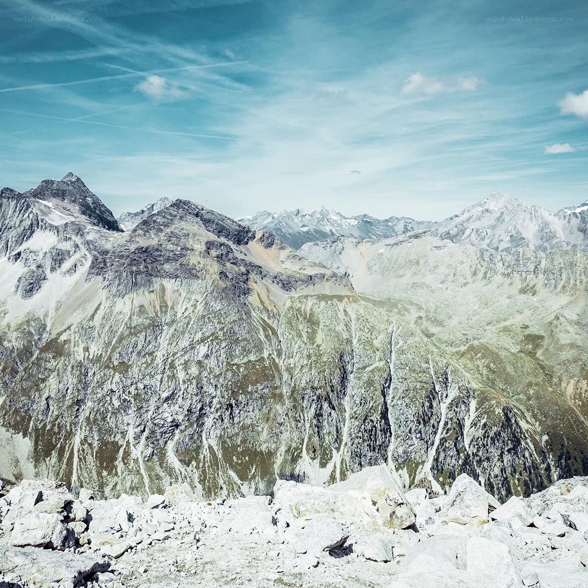 snow-capped mountain peaks