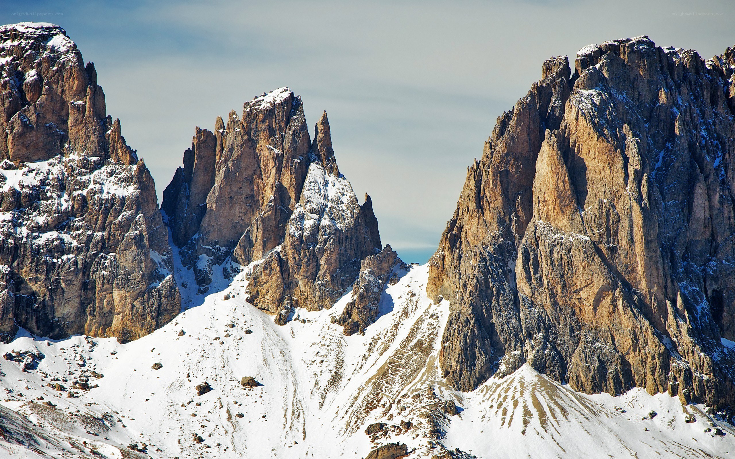 Snow-capped mountain peaks