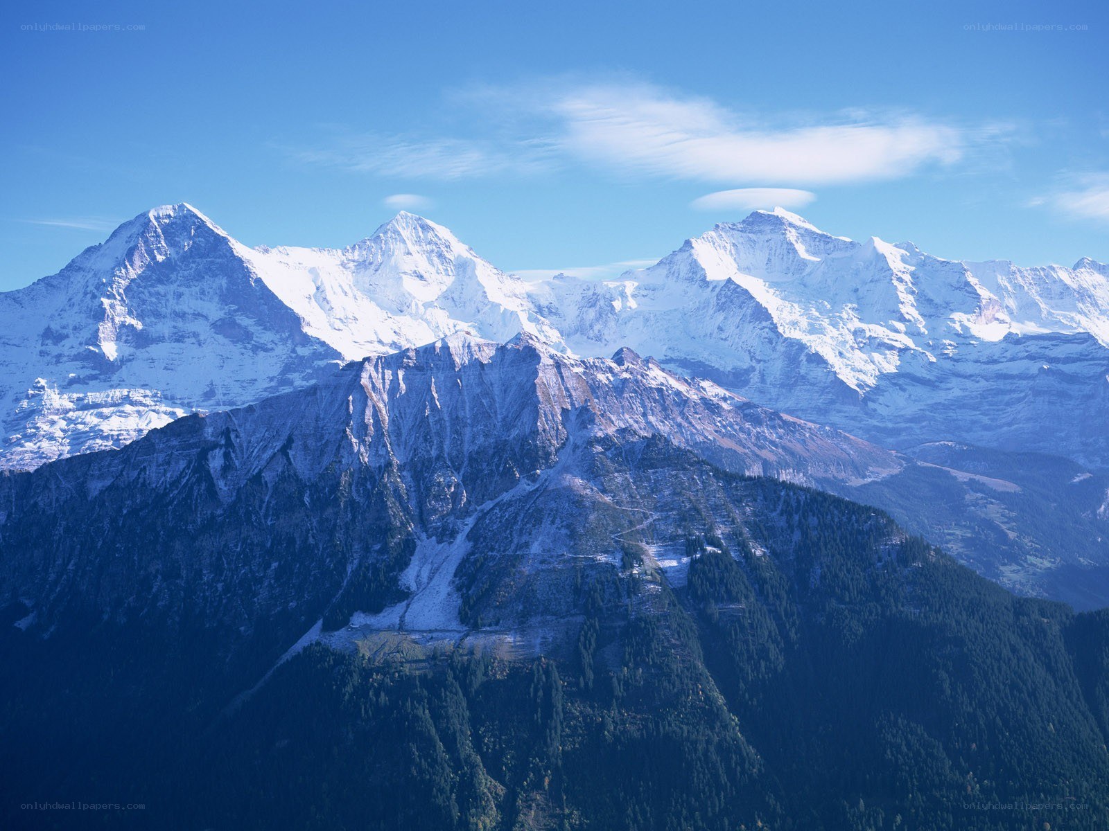 snow-capped mountain peaks