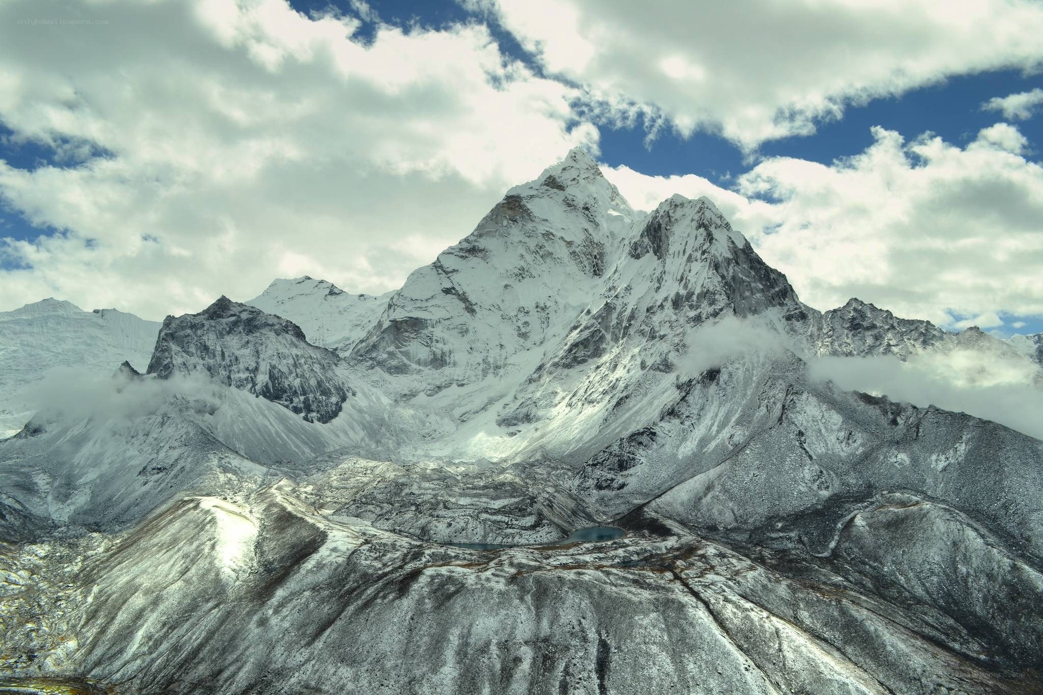snow-capped mountain peaks
