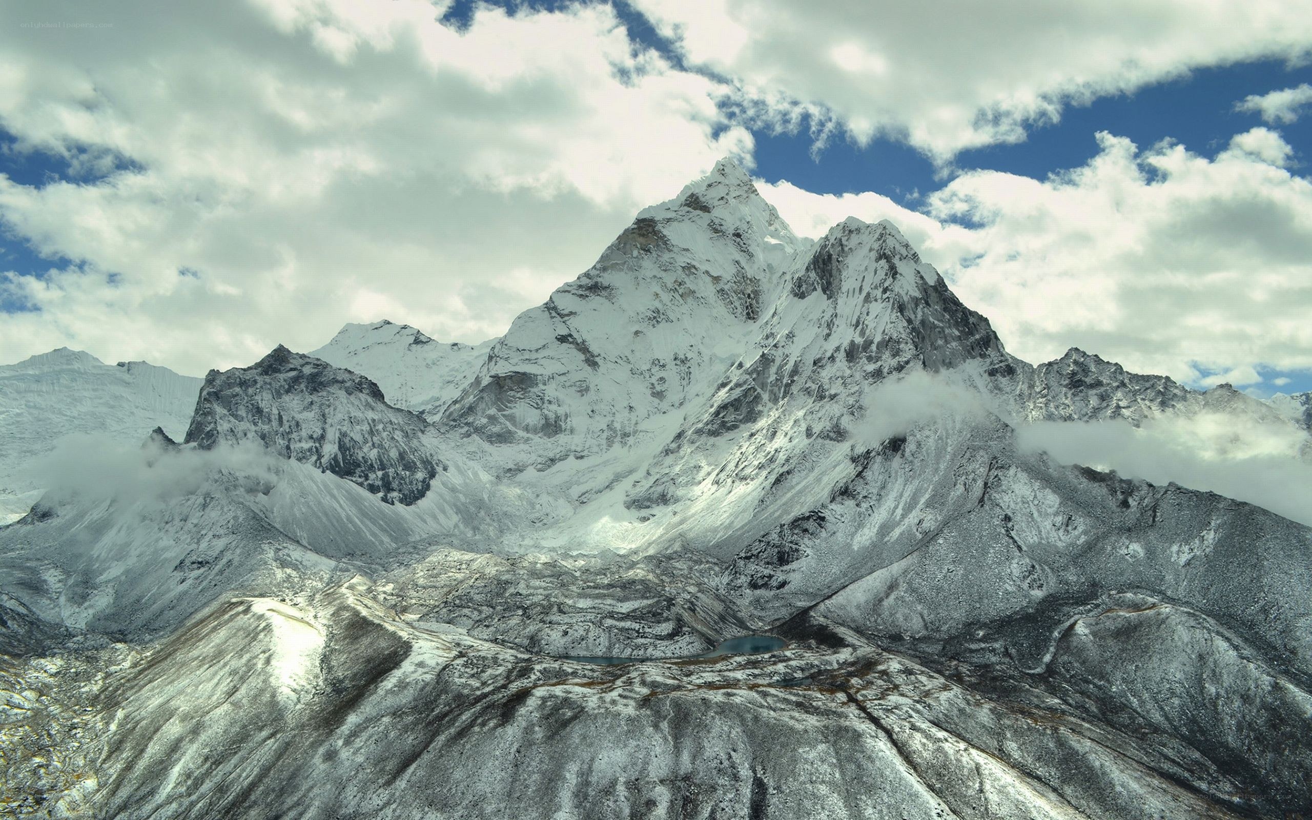 snow-capped mountain peaks