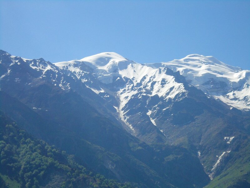 snow-capped mountain peaks