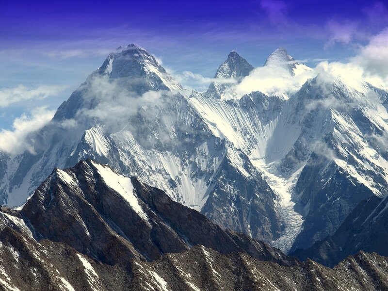 snow-capped mountain peaks