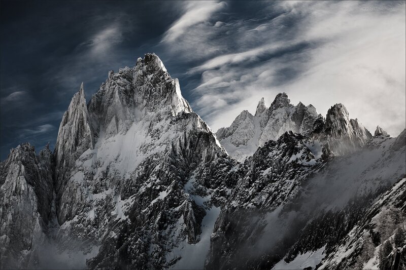 Snow-Capped Mountain Peaks